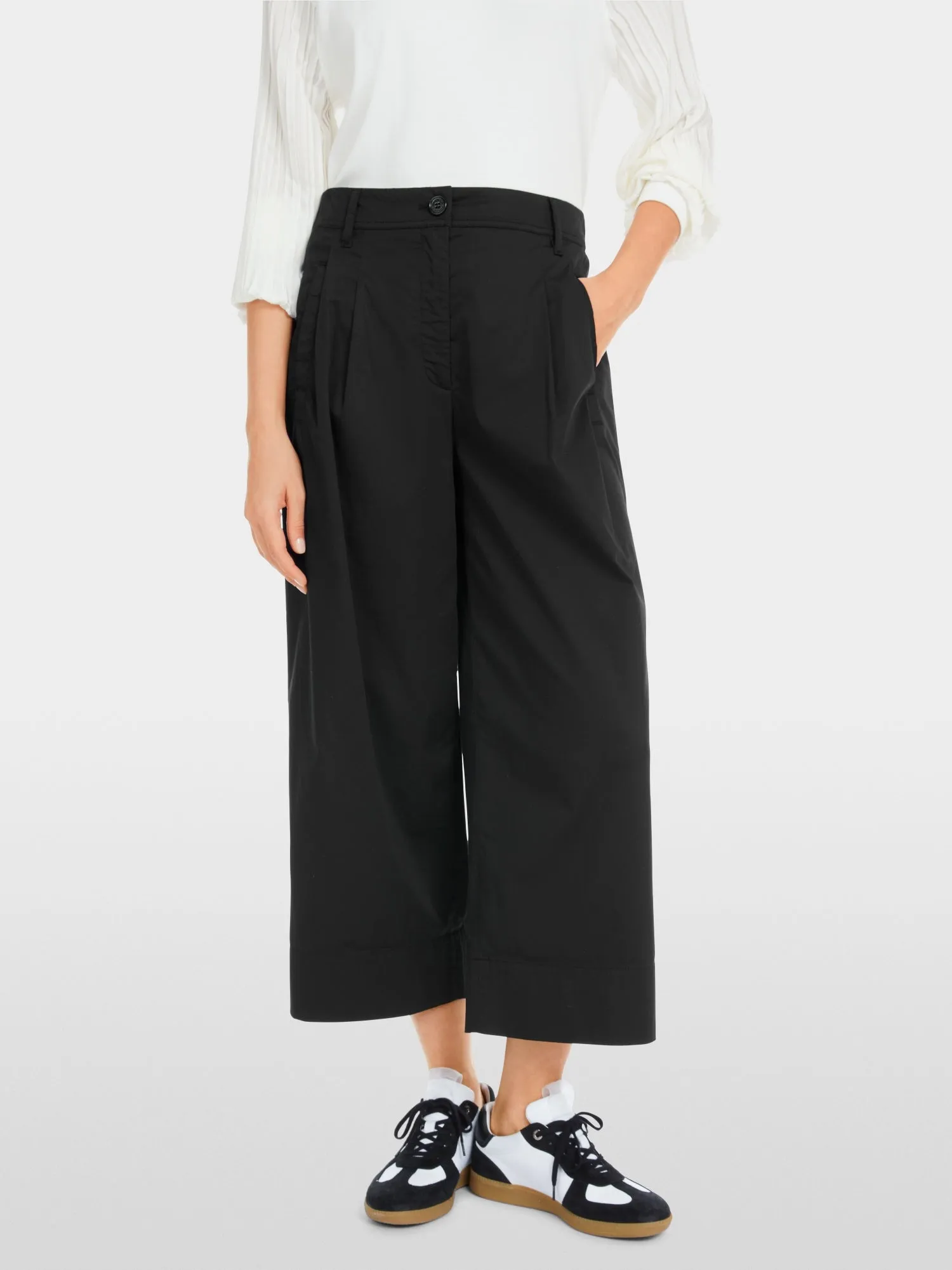 Wide Leg Crop Pant - Black