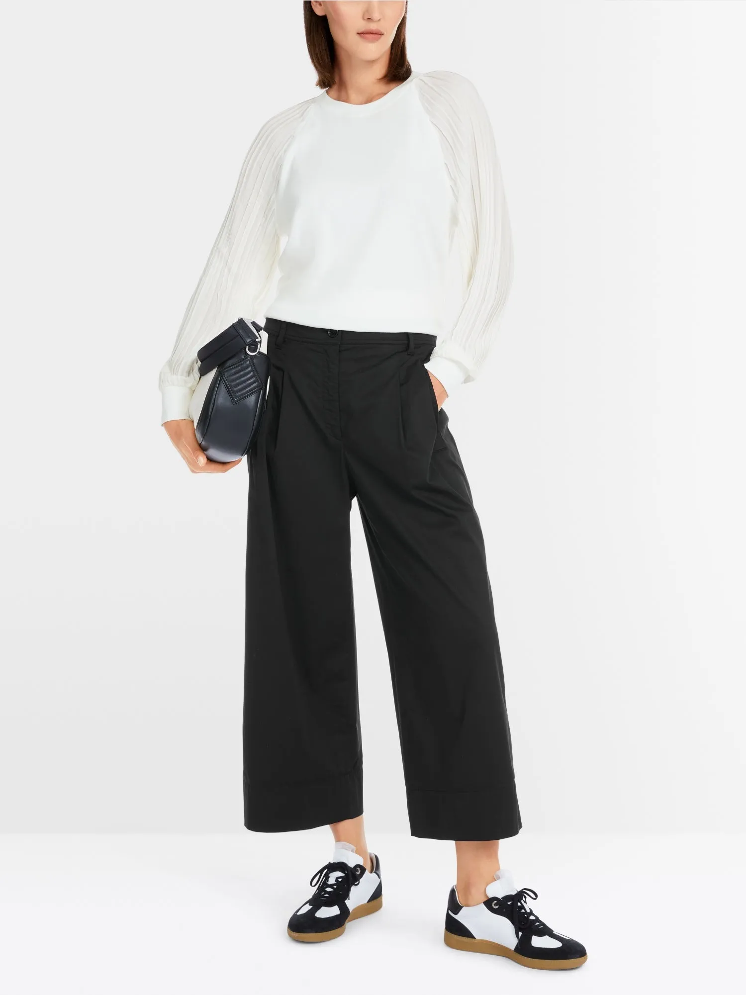 Wide Leg Crop Pant - Black