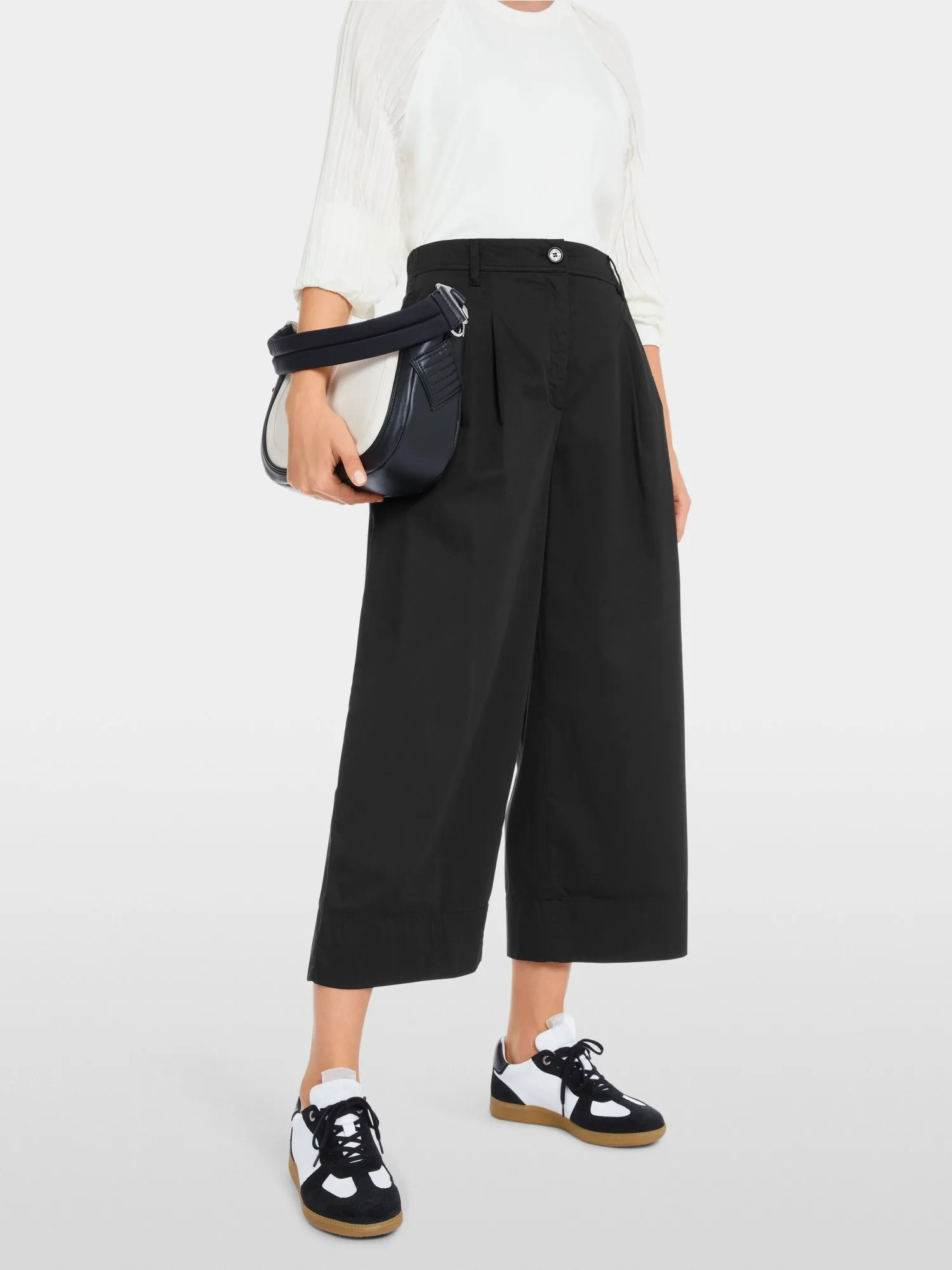 Wide Leg Crop Pant - Black