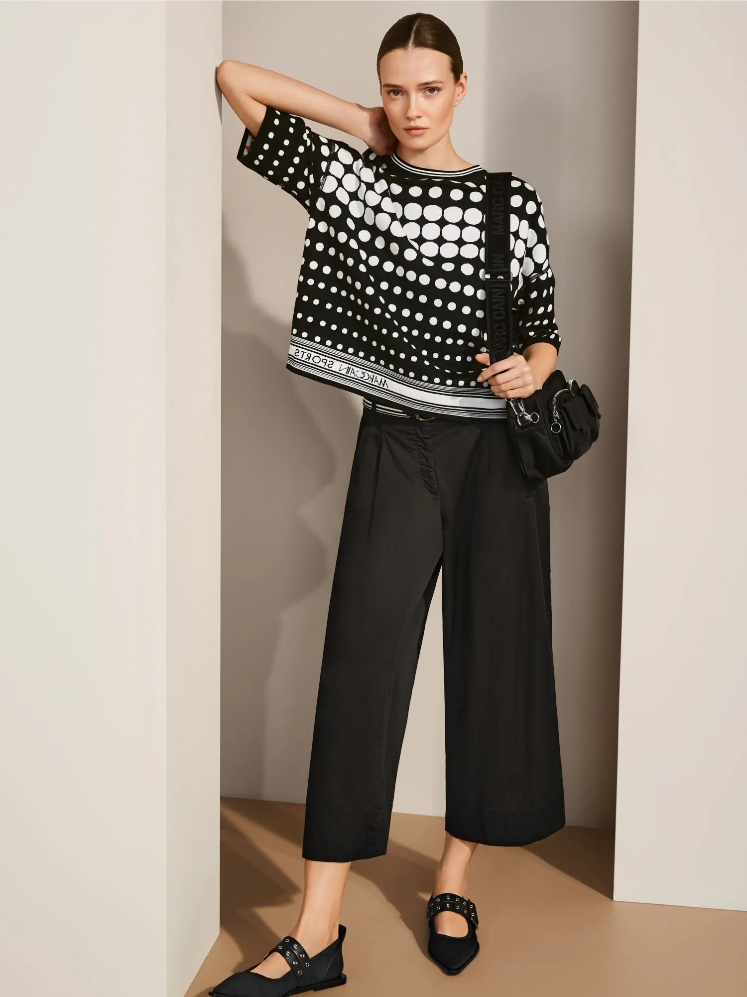 Wide Leg Crop Pant - Black