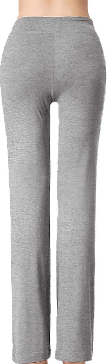 Wide Leg Yoga Pants for Women Trendy Drawstring High Waisted Workout Leggings Flare Bootleg Loose Fit Trousers