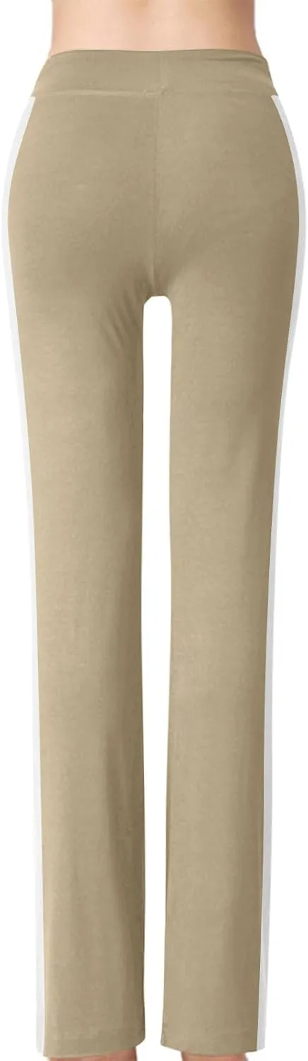 Women Comfy Soft Modal Pajama Pants Wide Leg Drawstring High Waist Stretchy Yoga Trouser Striped Casual Lounge Pant