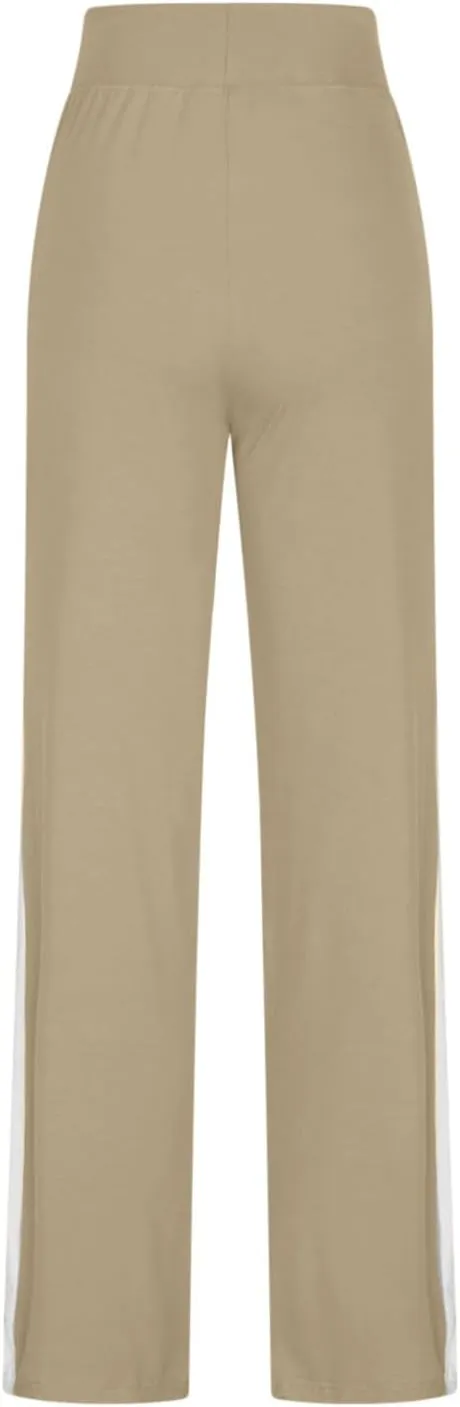 Women Comfy Soft Modal Pajama Pants Wide Leg Drawstring High Waist Stretchy Yoga Trouser Striped Casual Lounge Pant