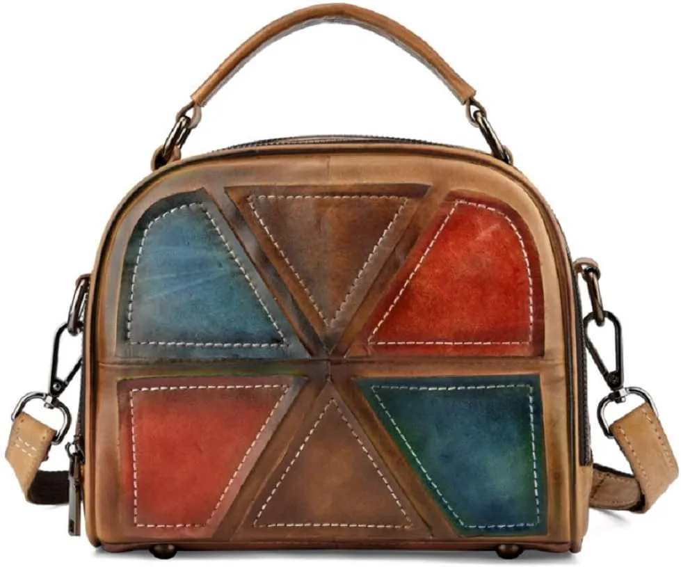 Women Handbag Genuine Leather Satchel Purse Handbag Vintage Top Handle Handbag Work Tote Bag