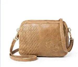 Women Handbags Shoulder Bags, Satchel Tote Bag, Ladies Mini Floral Clutch Shoulder Bags Handbags Women PU Leather Messenger Bag (Color : Apricot)