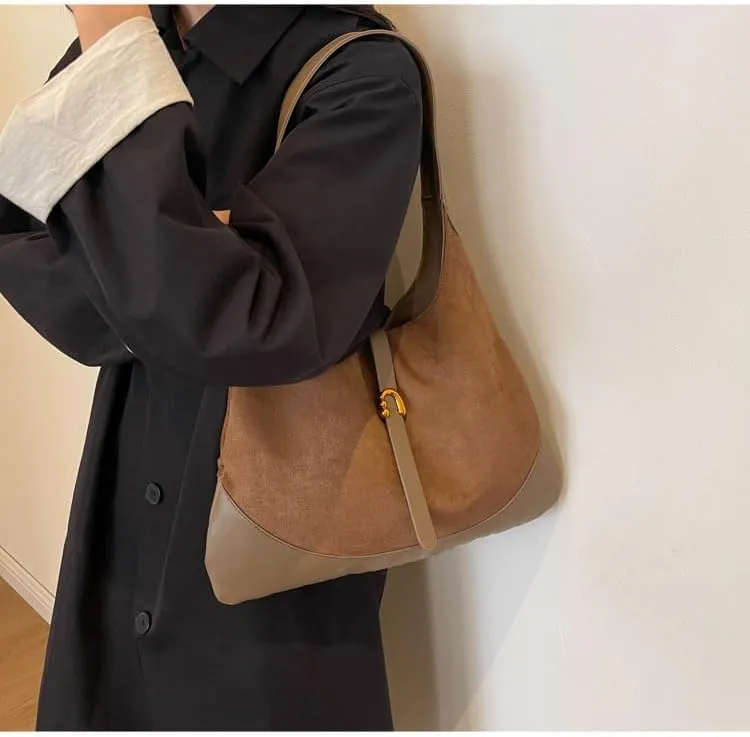 Women Slouchy Large Capacity Tote Bag Vintage Casual Hobo Bag Chic Shoulder Bag Satchel Purse Clutch Bag Underarm bag