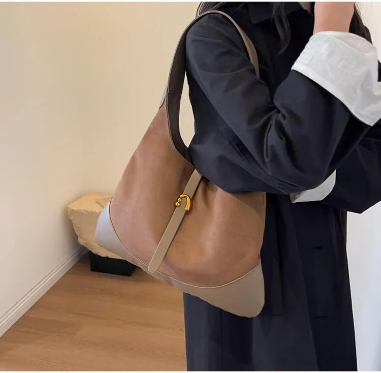 Women Slouchy Large Capacity Tote Bag Vintage Casual Hobo Bag Chic Shoulder Bag Satchel Purse Clutch Bag Underarm bag