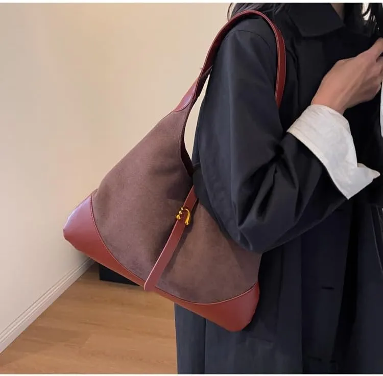 Women Slouchy Large Capacity Tote Bag Vintage Casual Hobo Bag Chic Shoulder Bag Satchel Purse Clutch Bag Underarm bag
