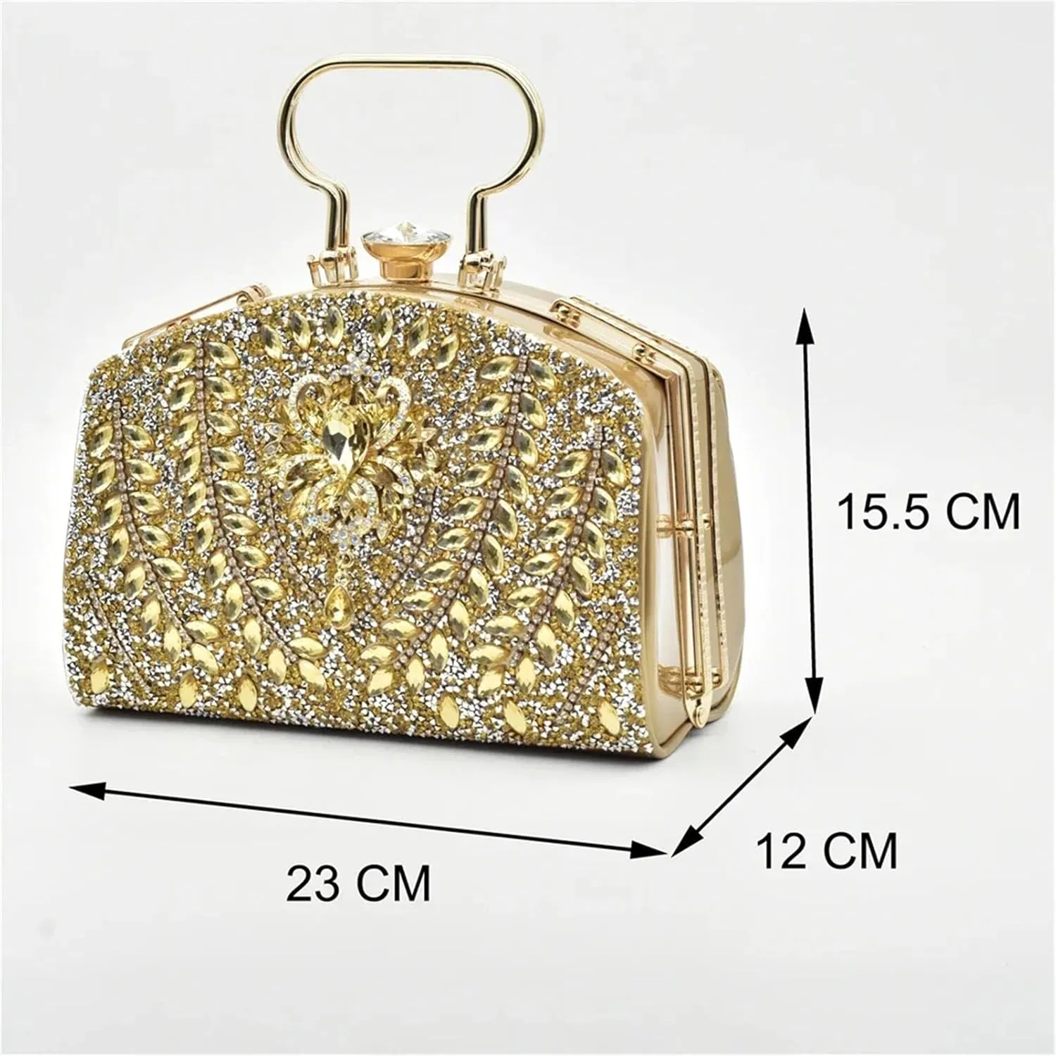 Women's African-Italian Bridal Pair - Rhinestone Wedding Pumps & Clutch Bag (Nigeria Party Edition)
