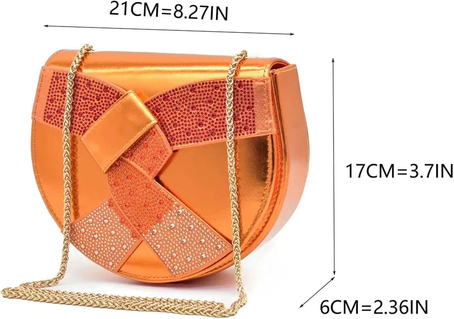 Women's African-Italian Bridal Set - Full Rhinestone Pumps & Matching Clutch Bag