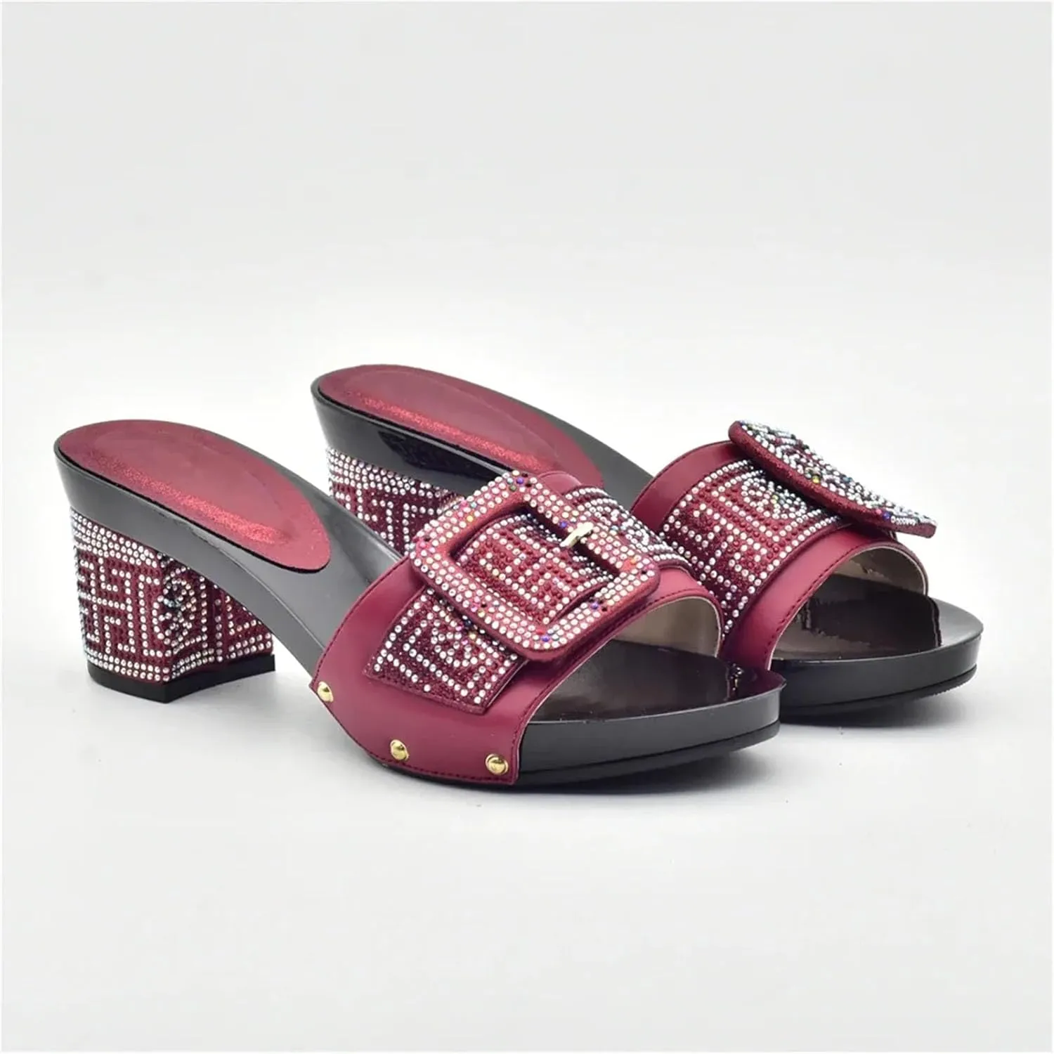 Women's African-Italian Bridal Set - Matching Pumps & Clutch for Nigerian Weddings and Party Events