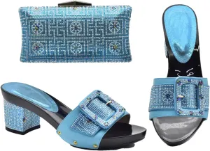 Women's African-Italian Bridal Set - Matching Pumps & Clutch for Nigerian Weddings and Party Events