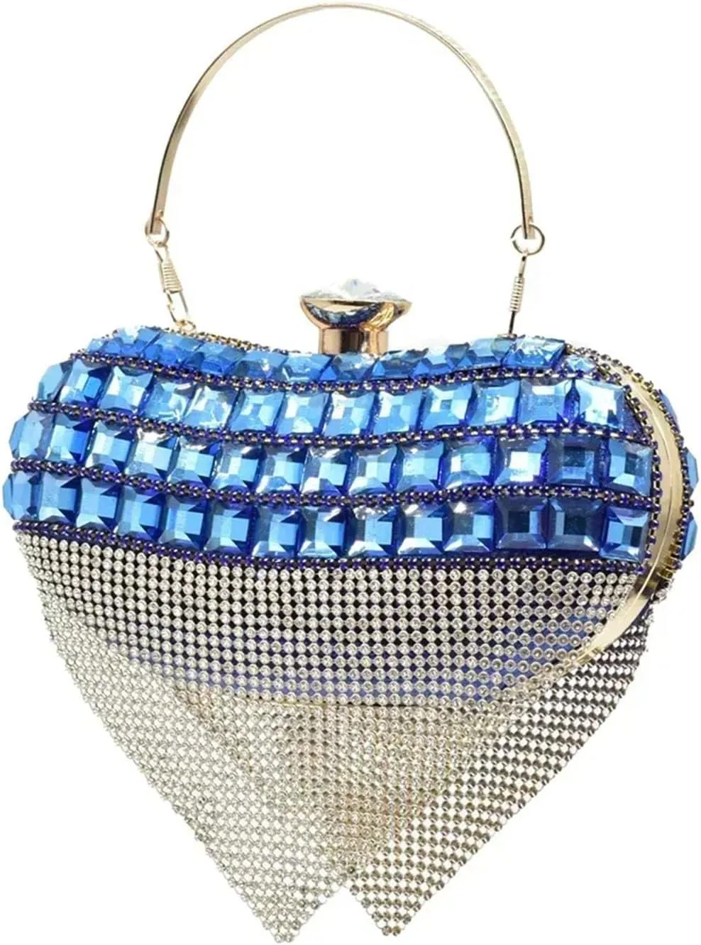 Women's African-Italian Bride Collection - Rhinestone Wedding Pumps & Evening Bag