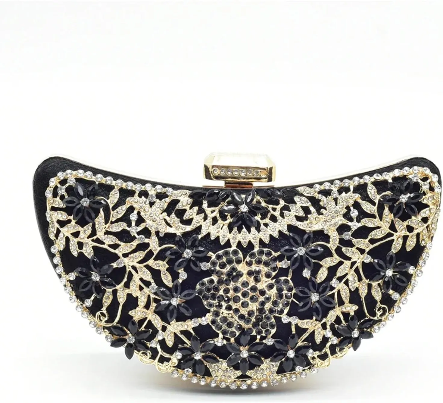 Women's Black African-Italian Bridal Set - Elegant Pumps & Matching Clutch Bag