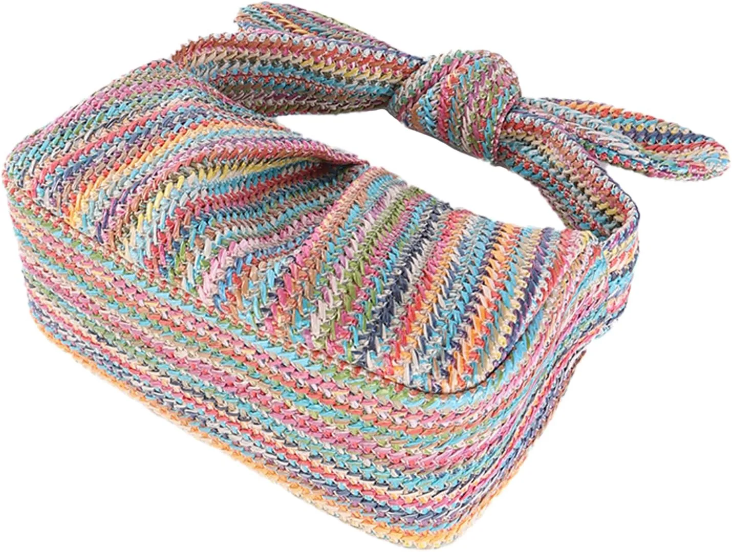 Women's Bow Straw Clutch Purses Summer Beach Bag Vacation Rattan Purse For Beach Party Vacation Wedding