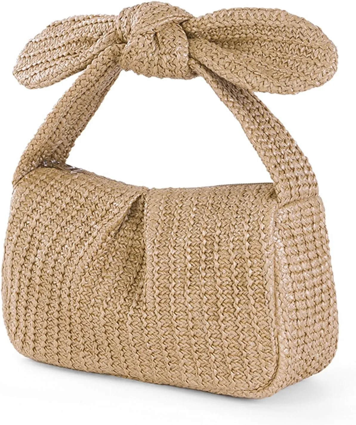 Women's Bow Straw Clutch Purses Summer Beach Bag Vacation Rattan Purse For Beach Party Vacation Wedding