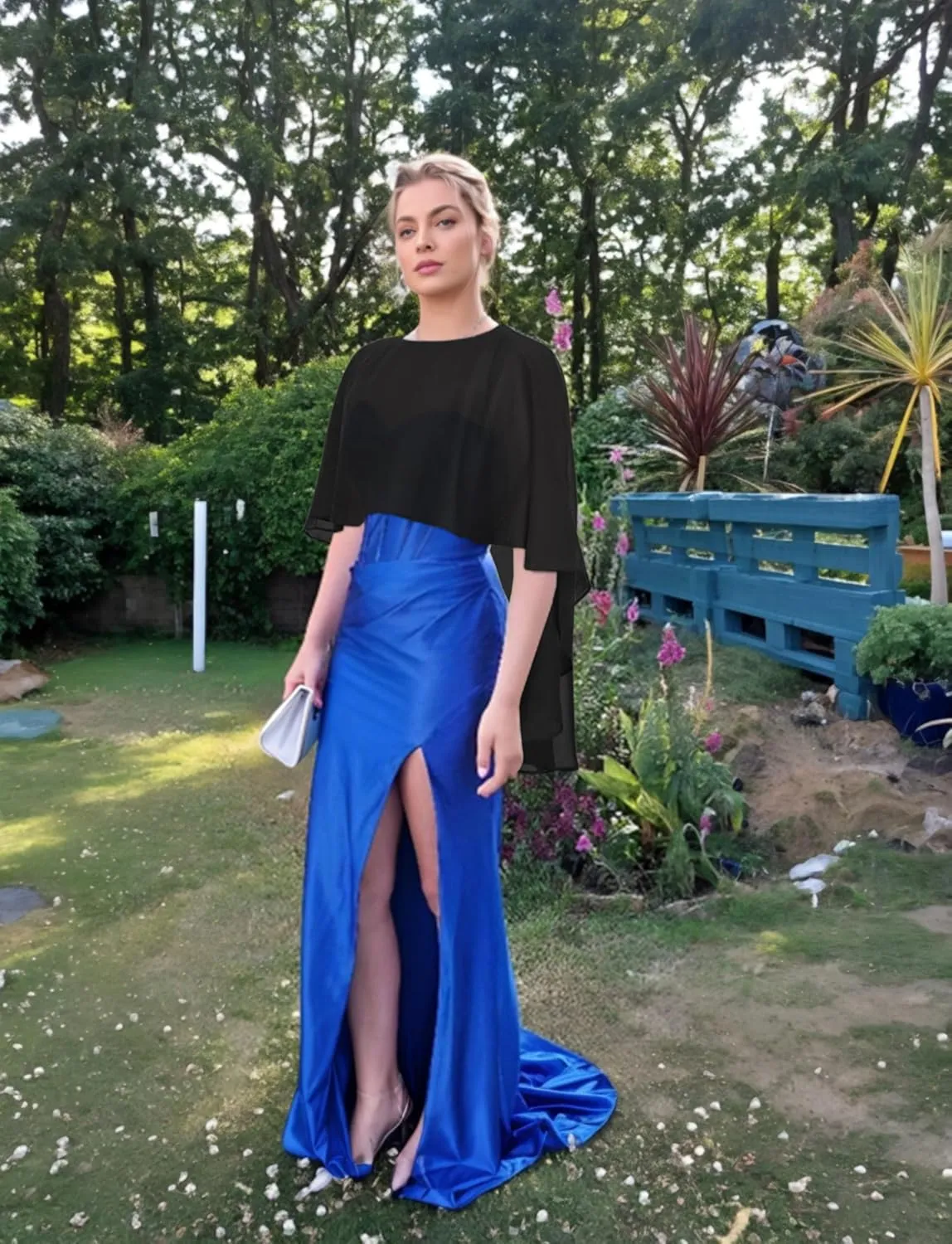 Womens Capelets Shawls and Wraps for Evening Dress Chiffon Capes Wedding Cover Up