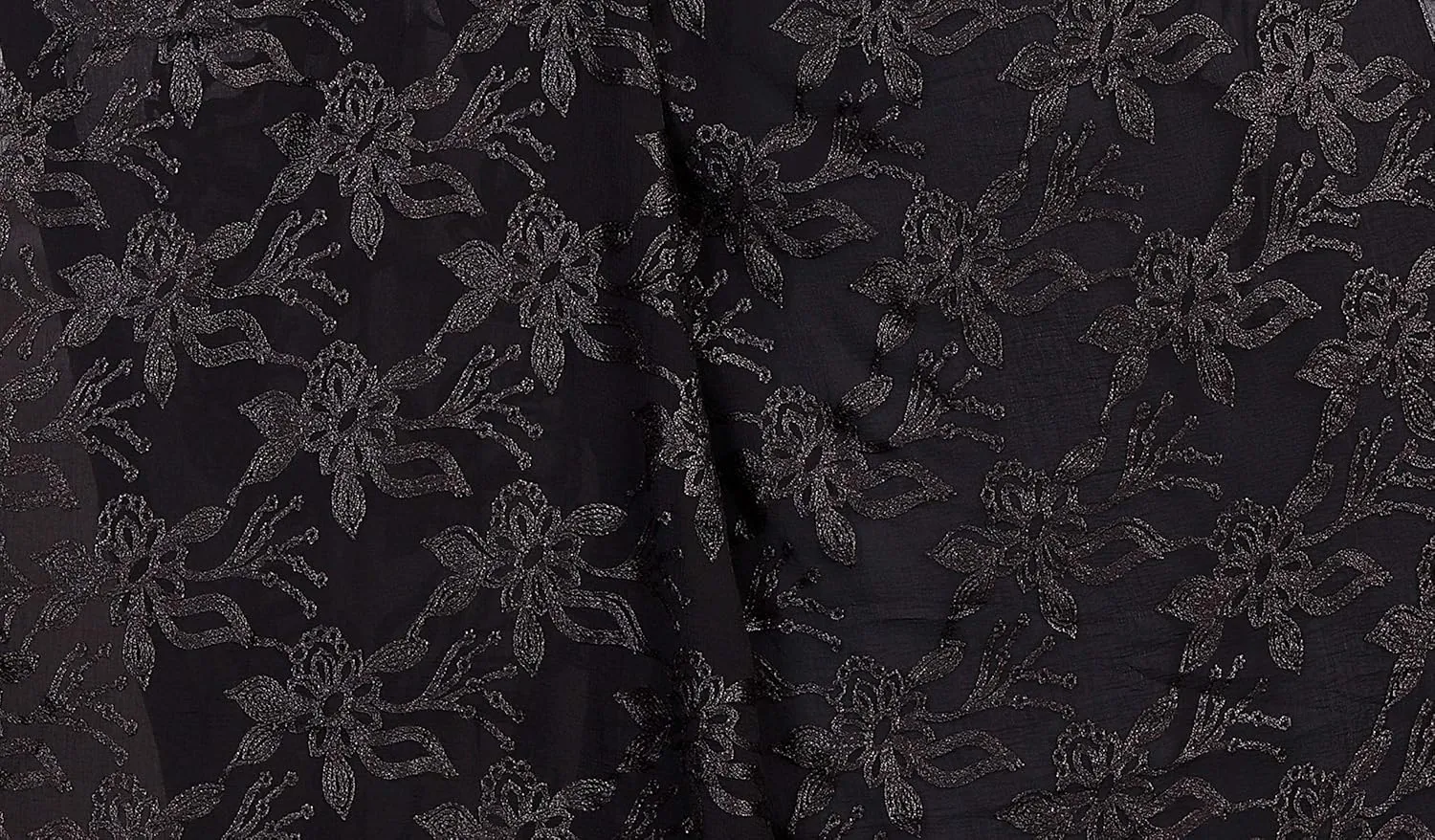 Women's Chiffon Embroidered Scarf Pashmina Shawls and Wraps for Evening Dress, Wedding & Special Occasion