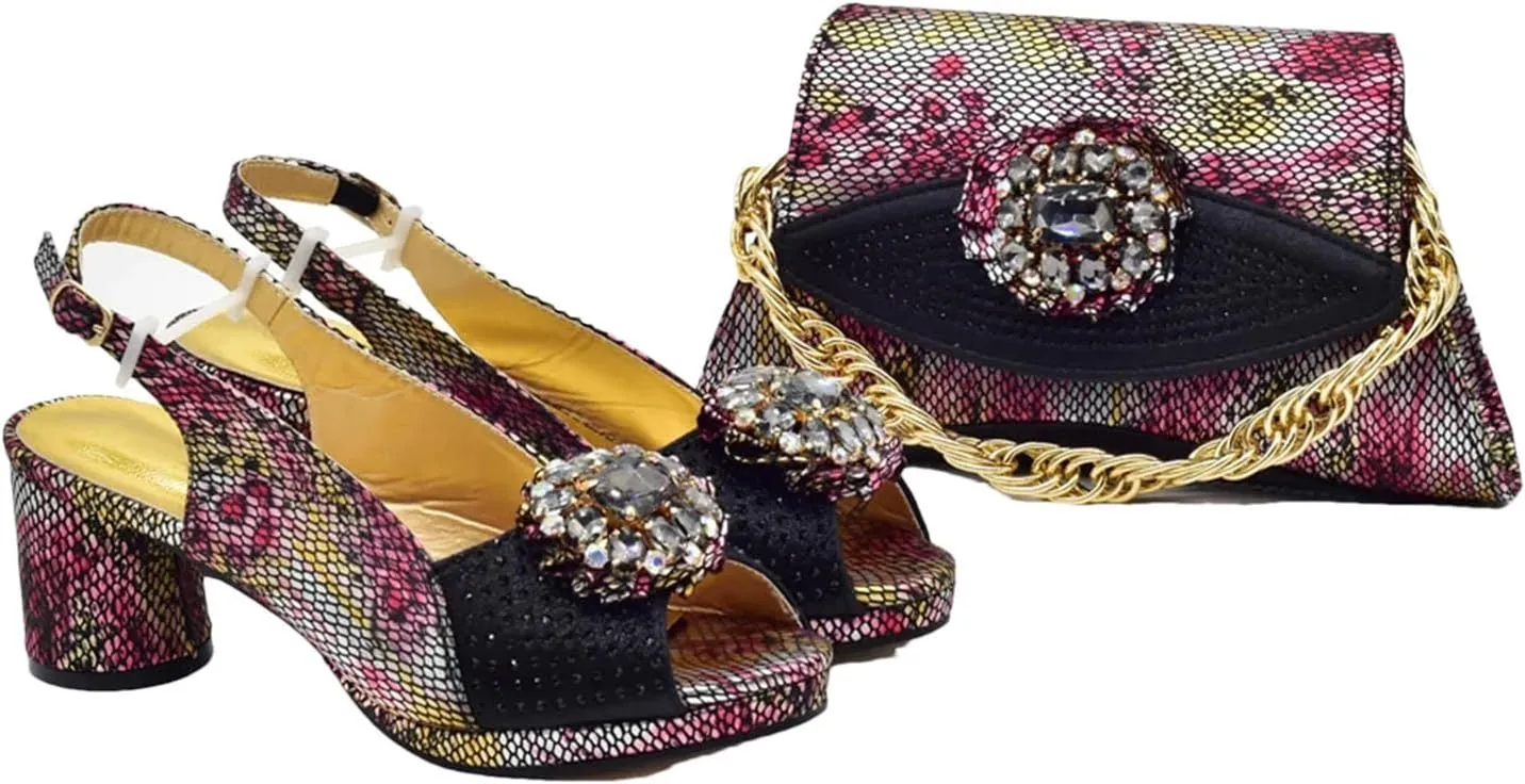 Women's Classic Italian Bridal Set - Luxury Wedding Pumps & Designer Clutch Bag