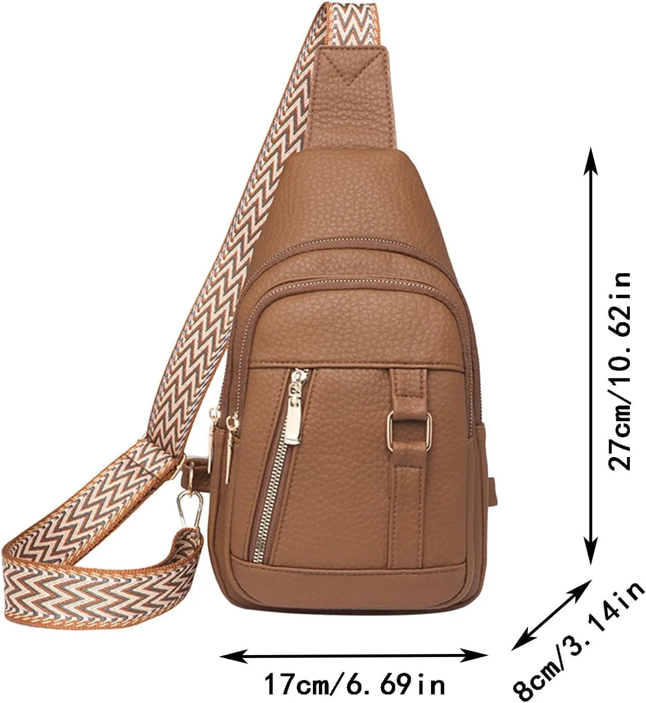 Women's Crossbody Handbags 2024 New Leather Crossbody Fanny Packs for Women,trendy Chest Bag Backpack with Adjustable Strap,cross Body Bag for Hiking Sports Outdoor Travel