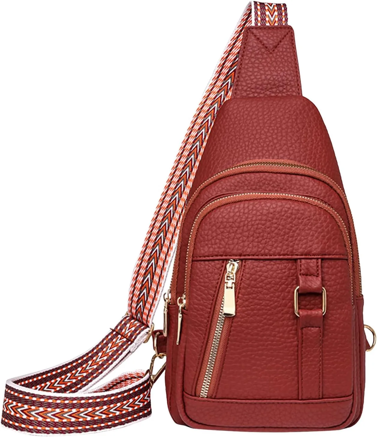 Women's Crossbody Handbags 2024 New Leather Fanny Pack for Girls,trendy Chest Bag Backpack with Adjustable Strap,cross Body Bag for Travel Outdoor Sports Hiking