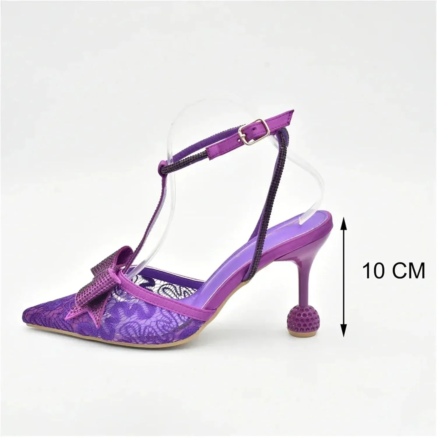 Women's Elegant Rhinestone Party Set - High Heel Pumps & Matching Clutch Bag
