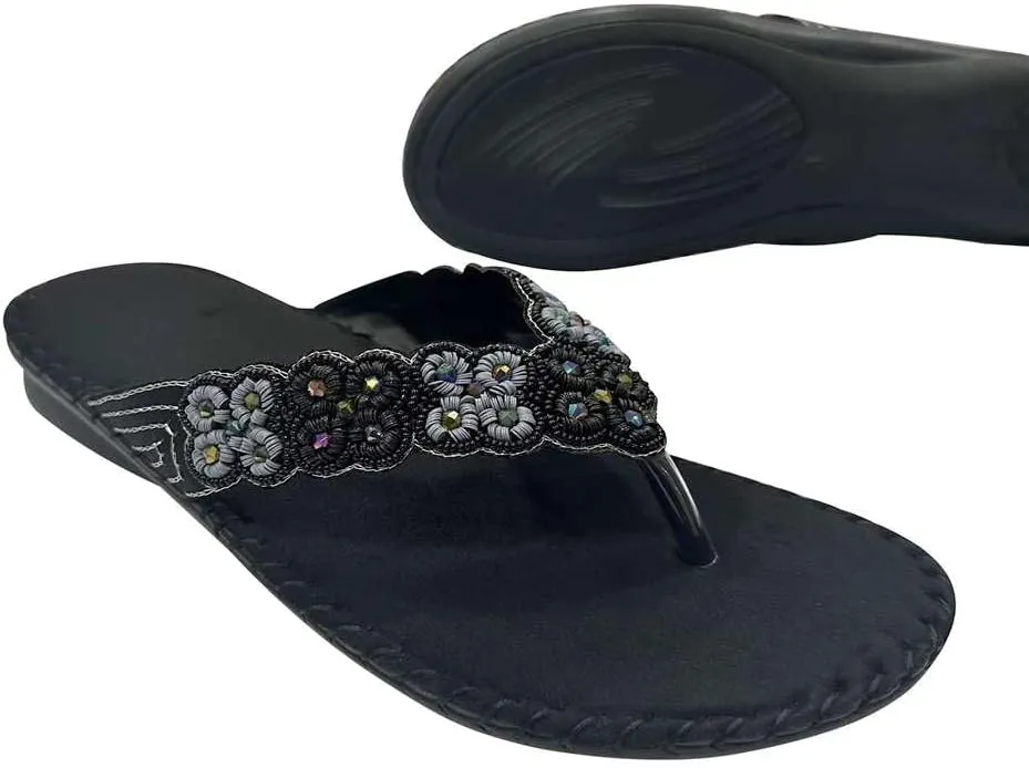 Womens Fashion Orthotic Etnic Flip Flops Ladies Slip On Cushion Thong Sandals With Comfortable Arch Support