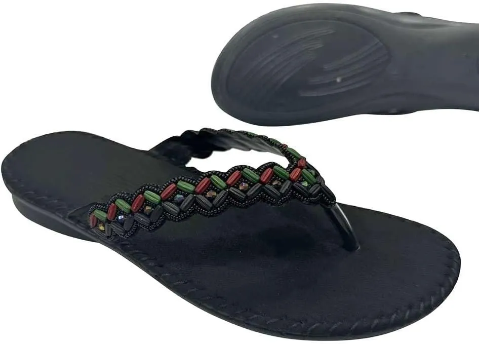 Womens Fashion Orthotic Etnic Flip Flops Ladies Slip On Cushion Thong Sandals With Comfortable Arch Support