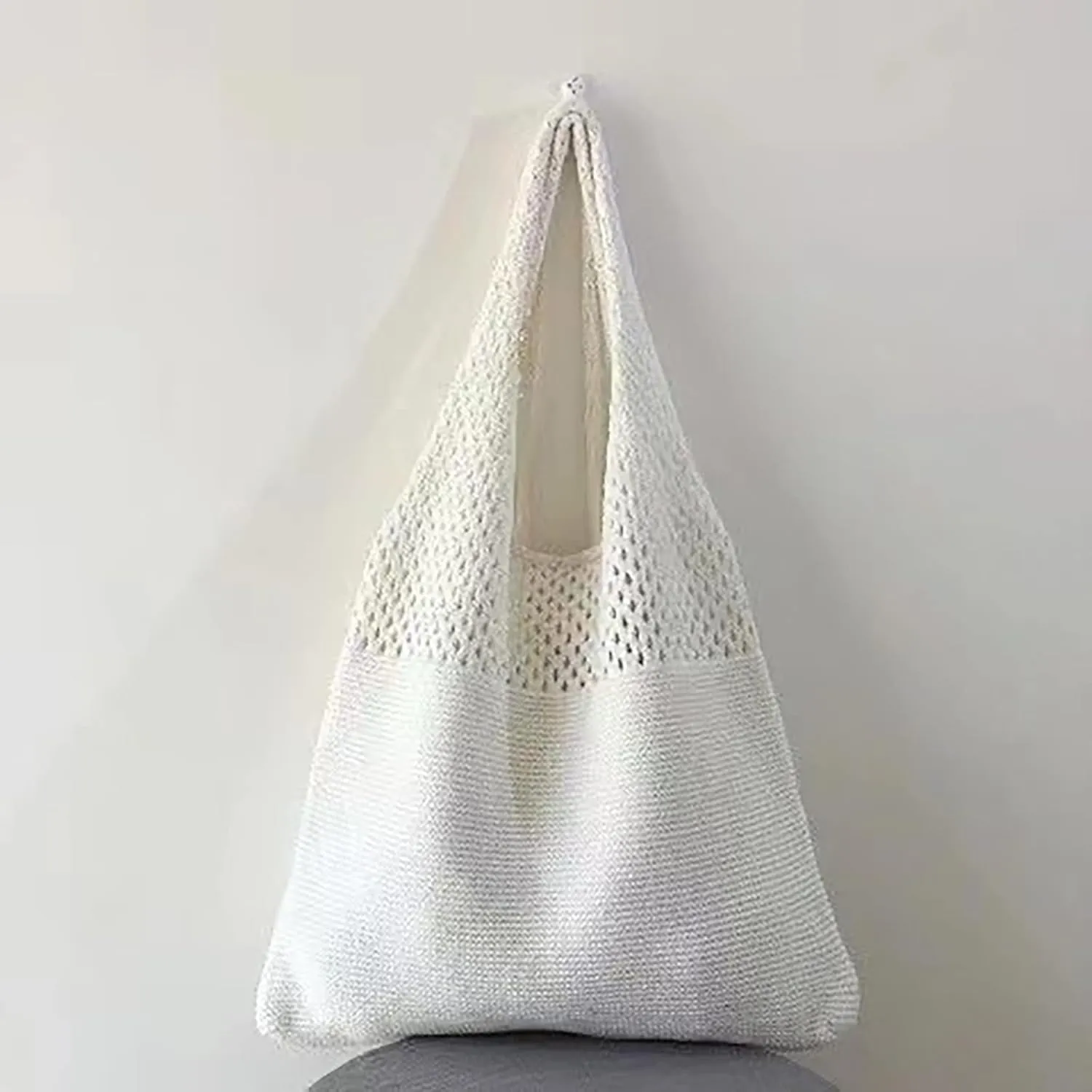 Women's Fashion Shoulder Bags Cute Hobo Tote Handbags Mini Clutch Purses with Zipper Closure Fashion Beach Bag(White)
