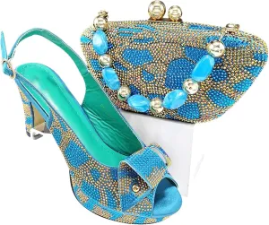 Women's Fuchsia Italian Platform Pumps & Clutch Wedding Essentials