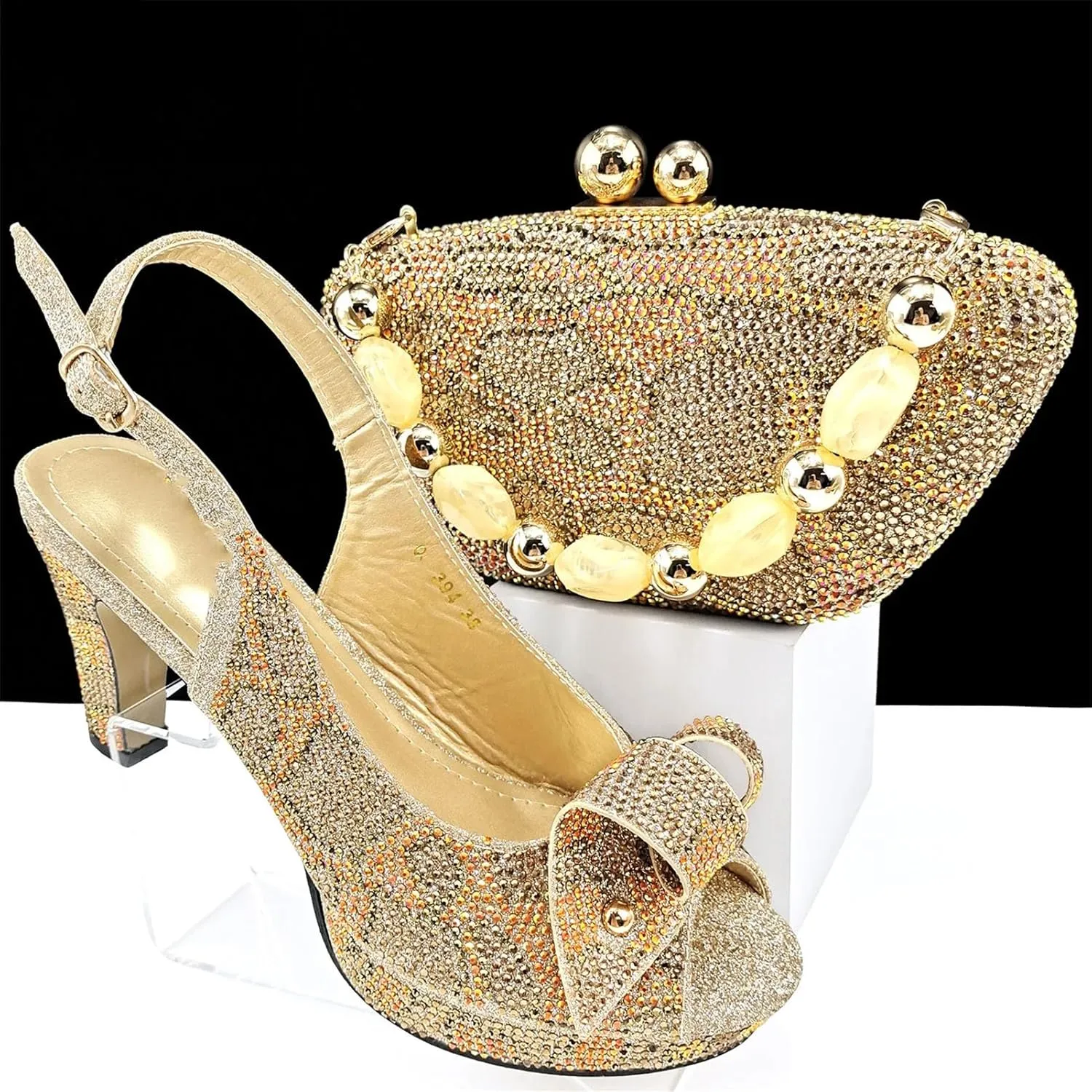 Women's Fuchsia Italian Platform Pumps & Clutch Wedding Essentials