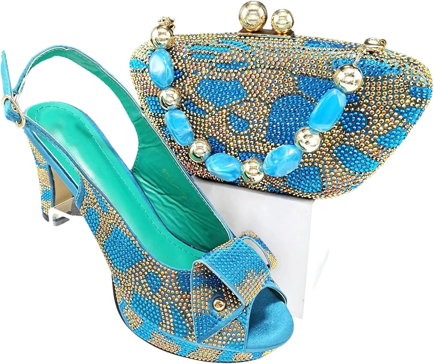 Women's Fuchsia Italian Platform Pumps & Clutch Wedding Essentials