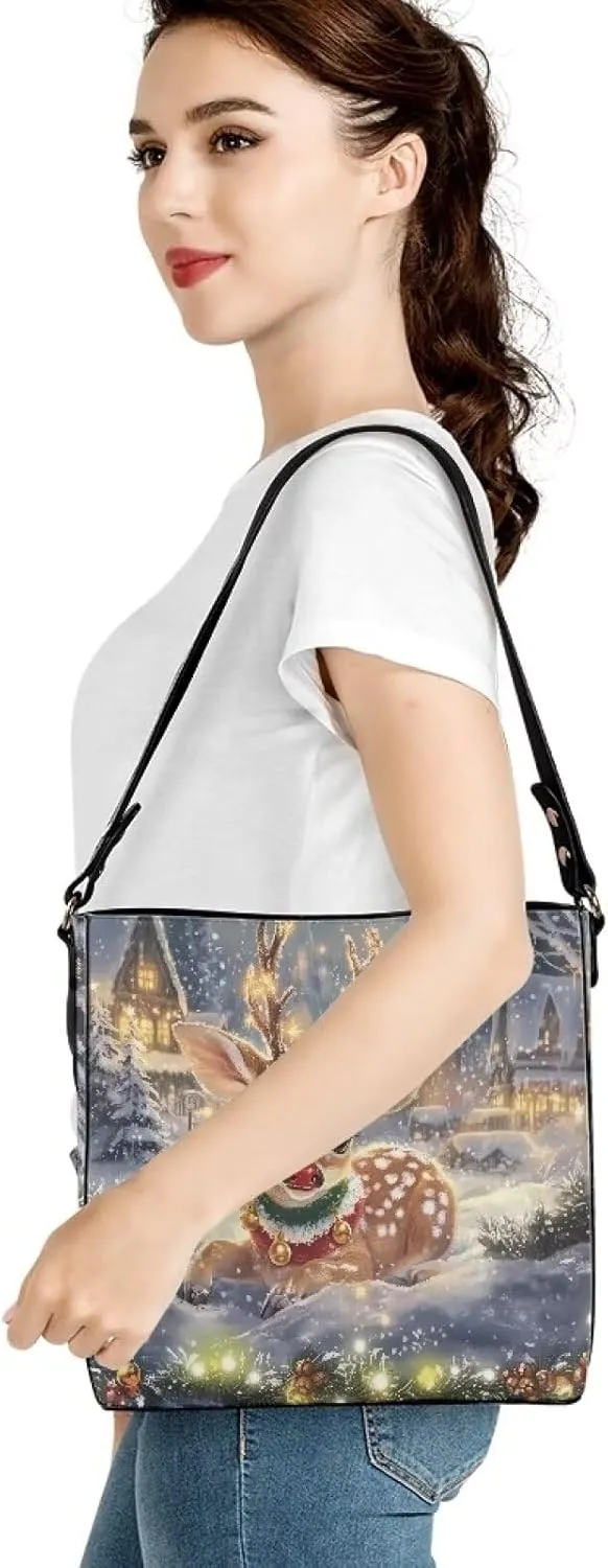 Womens Handbag, Pu Leather Bucket Tote Purse and Handbags Satchel Purse Designer Work Shoulder Bags