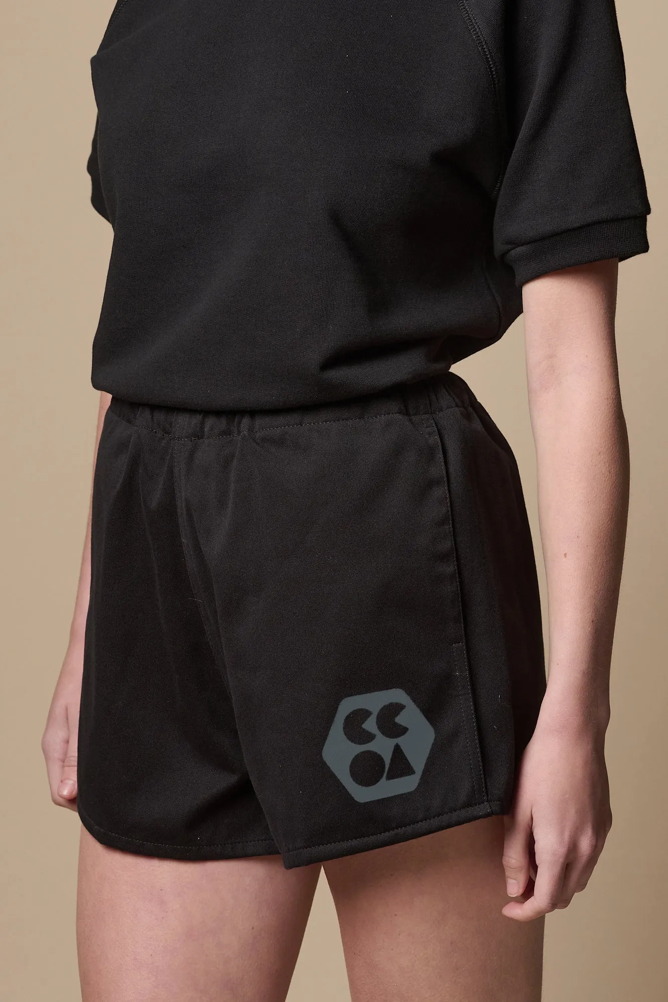 Women's Heavyweight Sports Short Plastic Free - Black