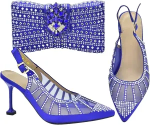 Women's Italian Applique Bridal Set - Wedding Shoes & Matching Clutch Bag