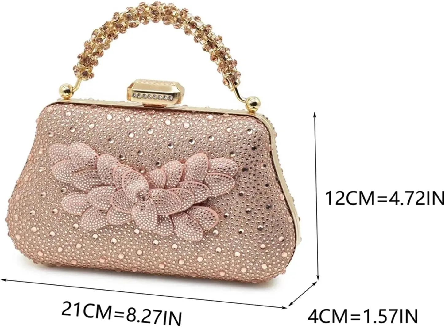 Women's Italian Bridal Diamond Set - Full Crystal Wedding Shoes & Luxury Evening Bag