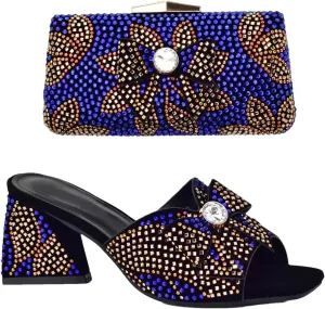 Women's Italian Diamond Bridal Set - Luxury Wedding Shoes & Evening Bag