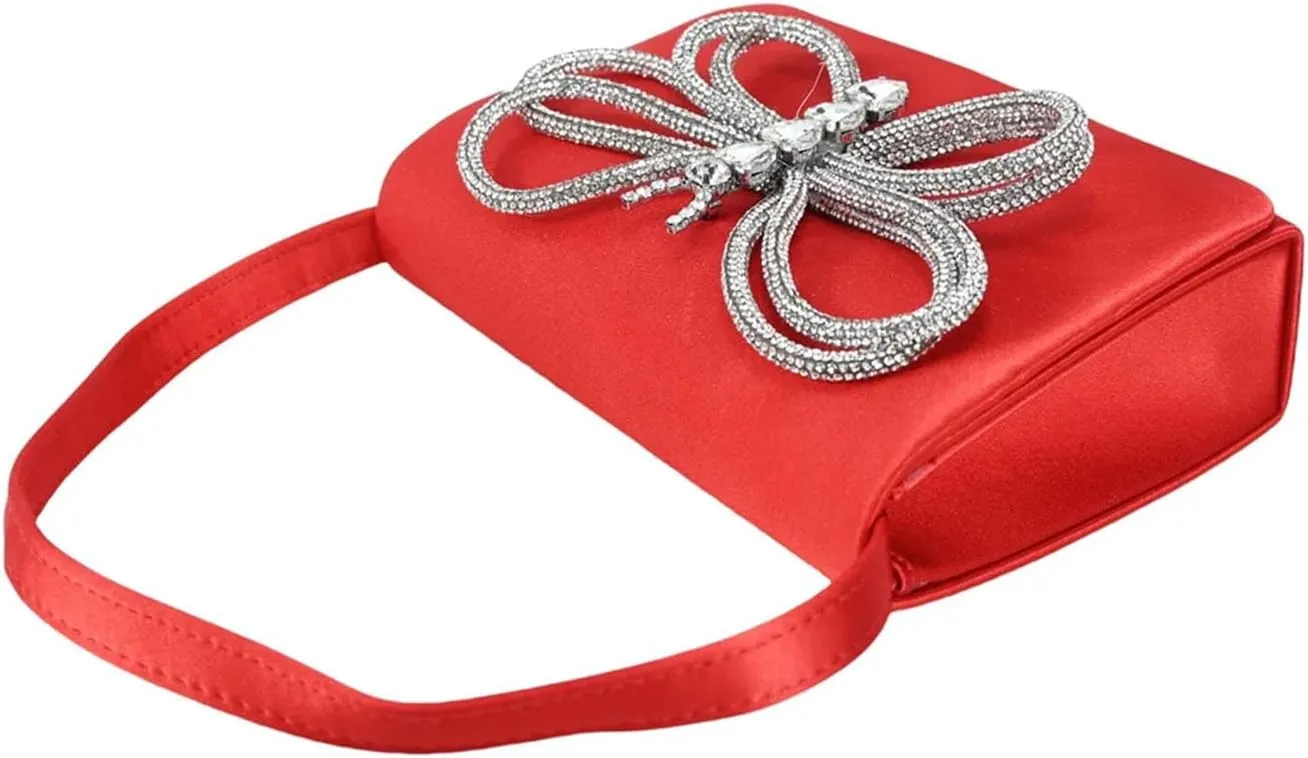 Women's Italian Mature Red Pointed Toe Pumps & Clutch Set - Elegant Wedding Shoes and Bag