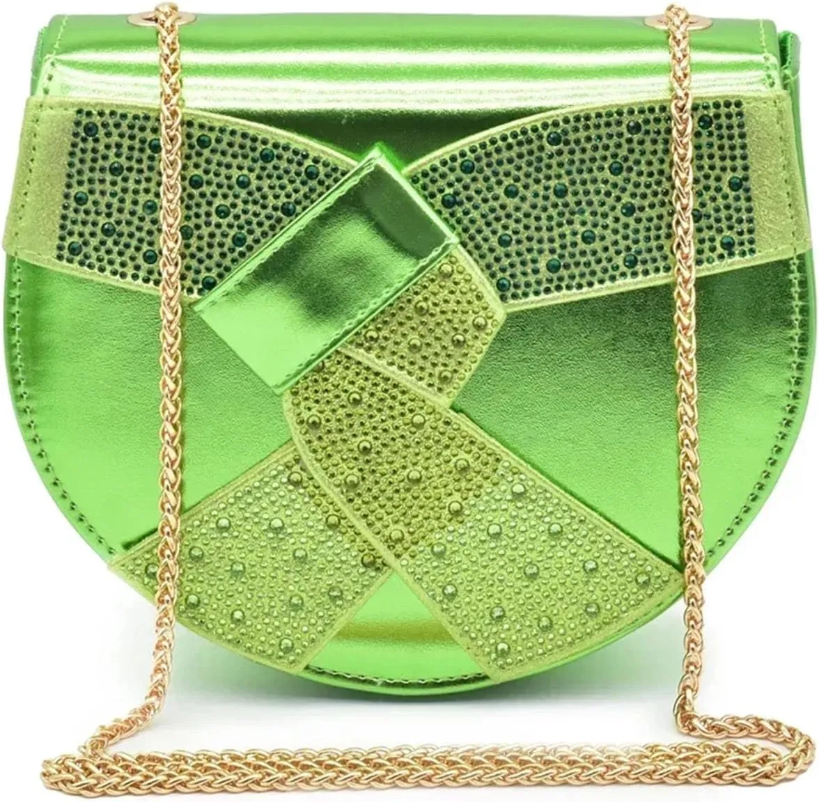 Women's Italian Peep-Toe Bridal Set - Rhinestone High Heels & Wedding Clutch Bag (Nigeria Edition)