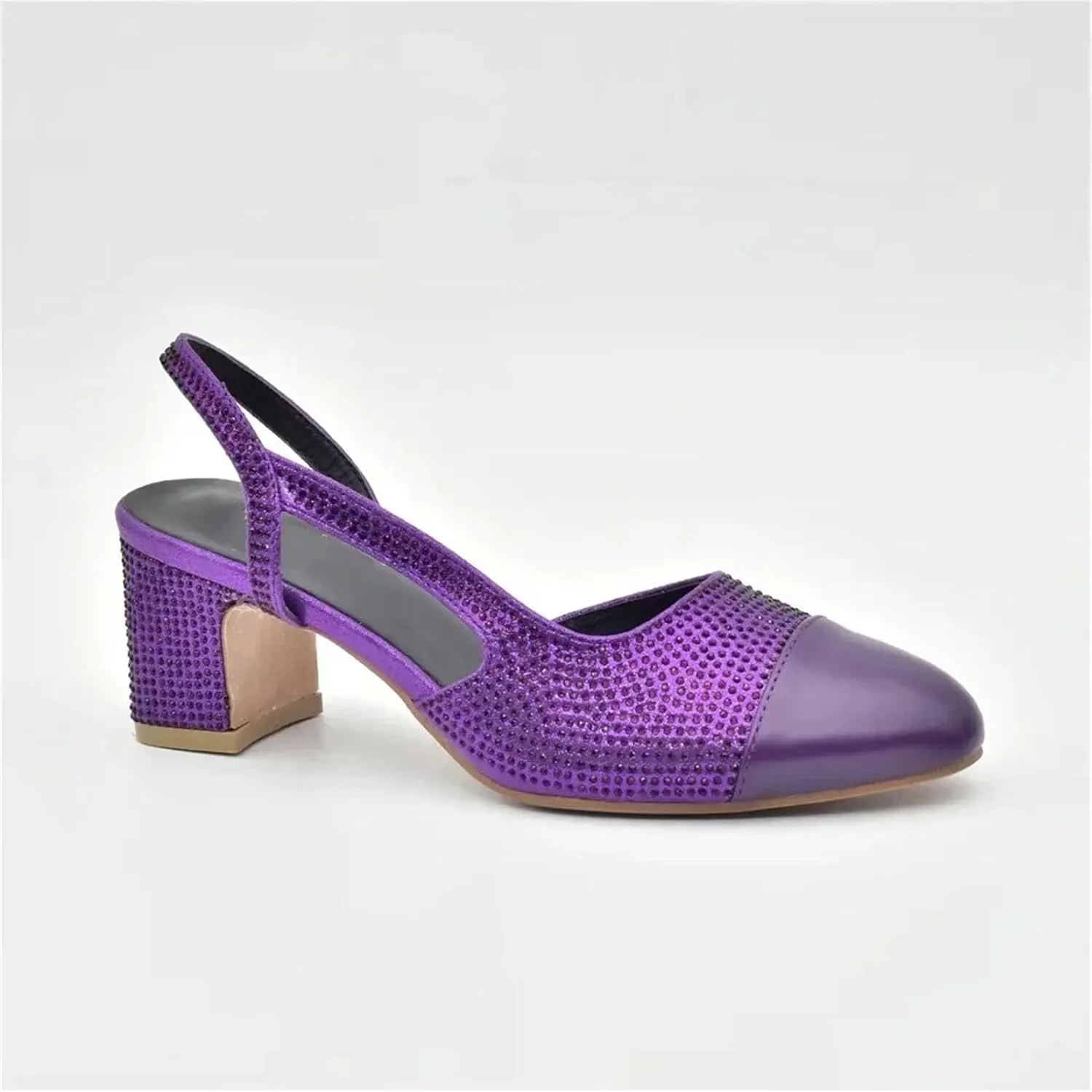 Women's Italian Wedding Shoe & Bag Set - Elegant Rhinestone Party Collection
