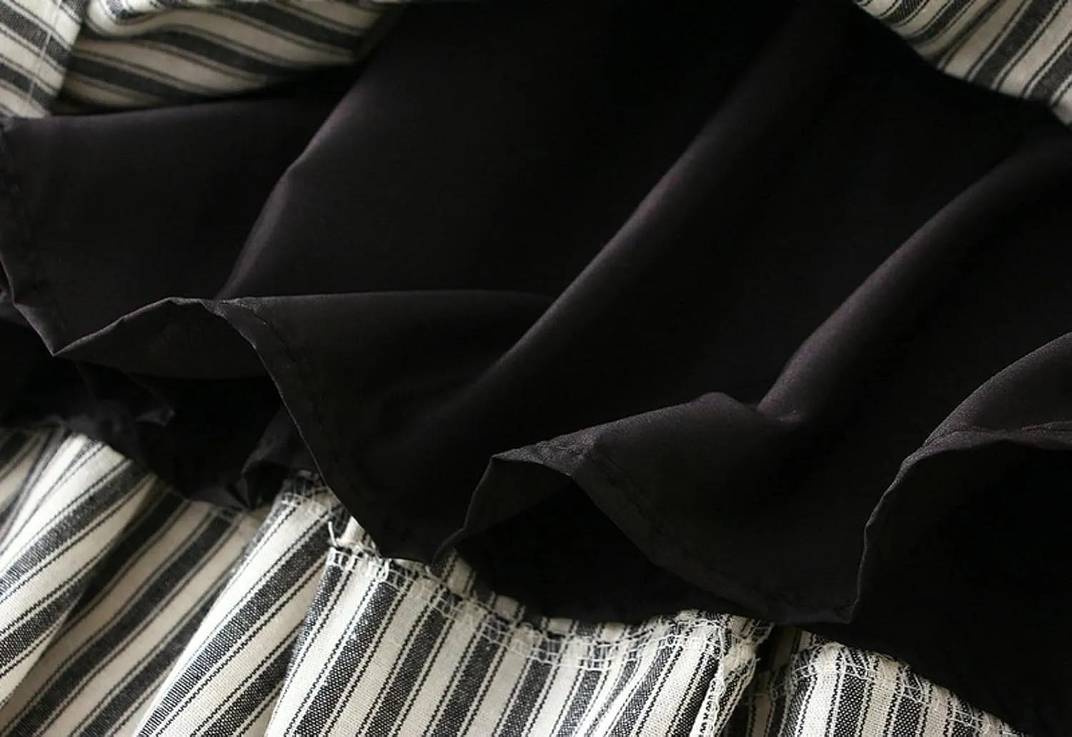 Women's Lantern Midi Skirt A-Line Striped High Waist Skirts Pleated Flowy Summer Beach Skirt