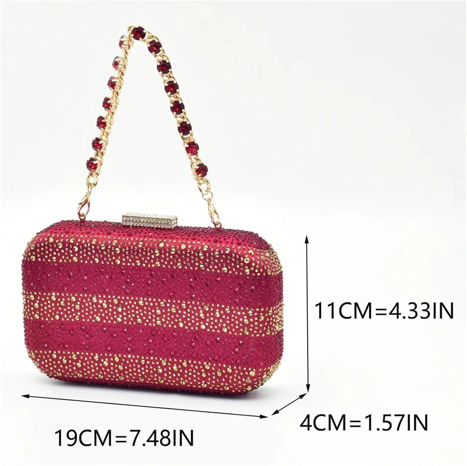 Women's Luxury African Wedding Set - Italy-Designed Rhinestone Heels & Matching Evening Bag