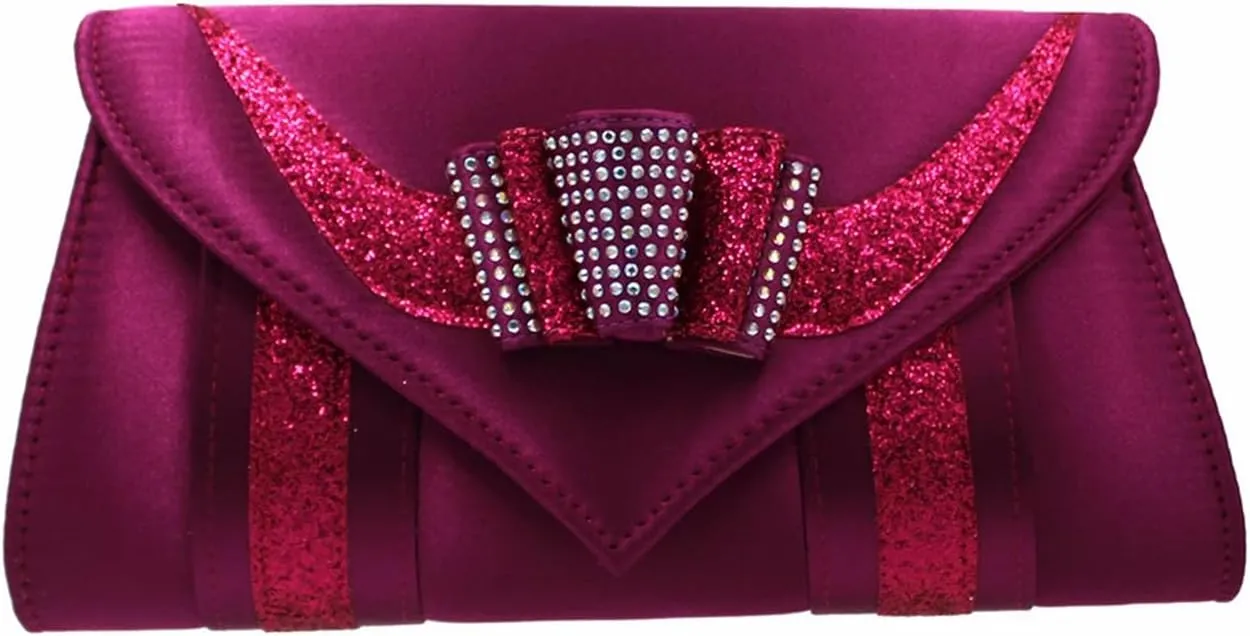 Women's Magenta Spring Bridal Set - High Heel Slingbacks & Floral Clutch for African Garden Weddings