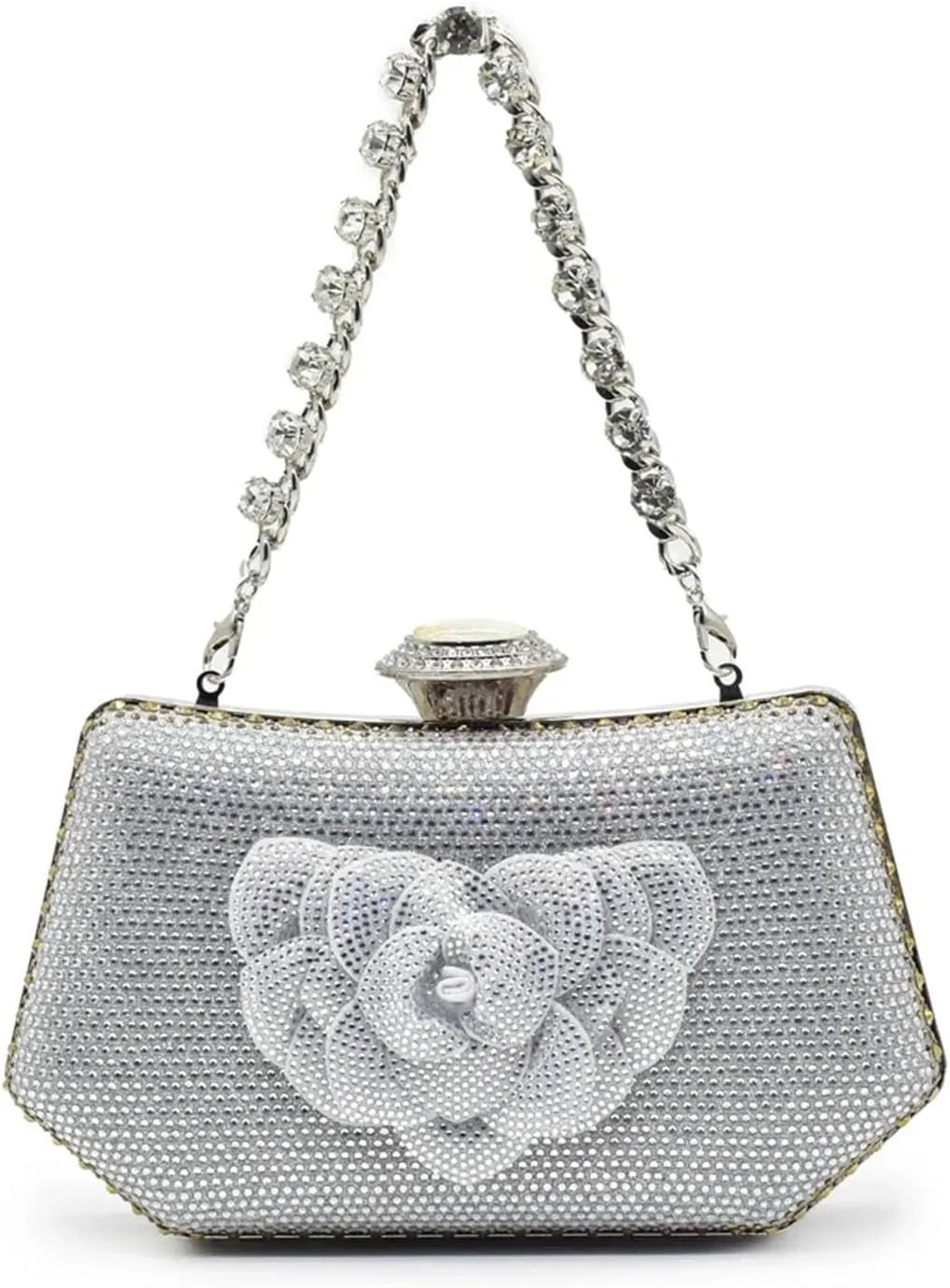 Women's Nigerian-Italian Luxury Bridal Set - Rhinestone-Embellished Pumps & Wedding Bag