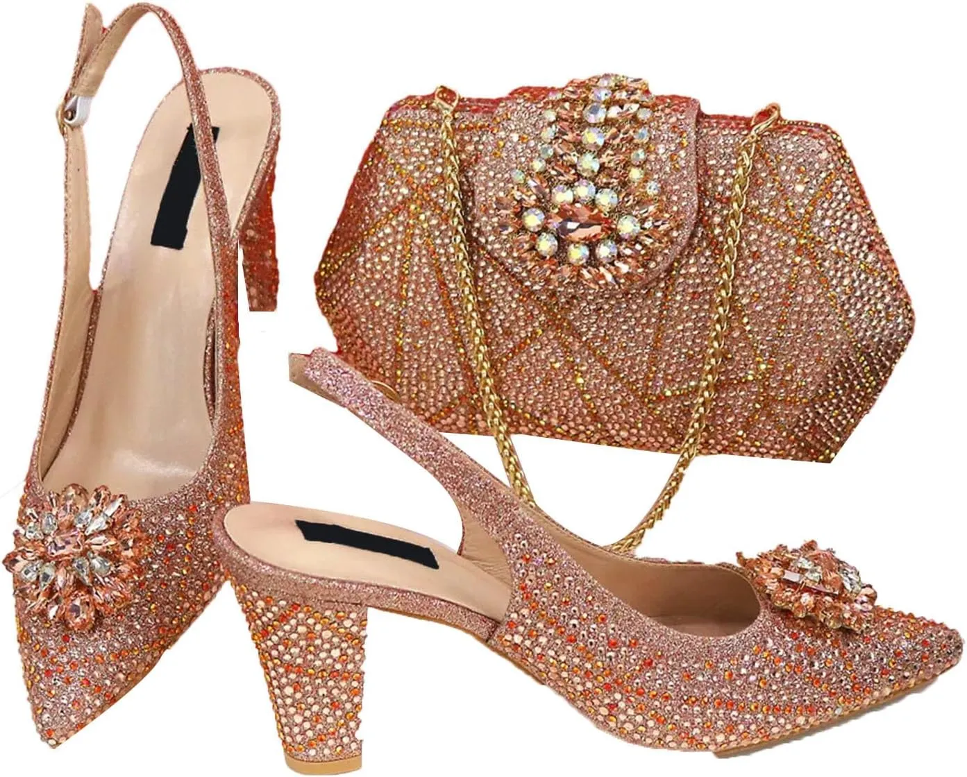 Women's Nigerian-Italian Sandal Set - Braided Leather Wedges & Matching Clutch for Beachside Weddings