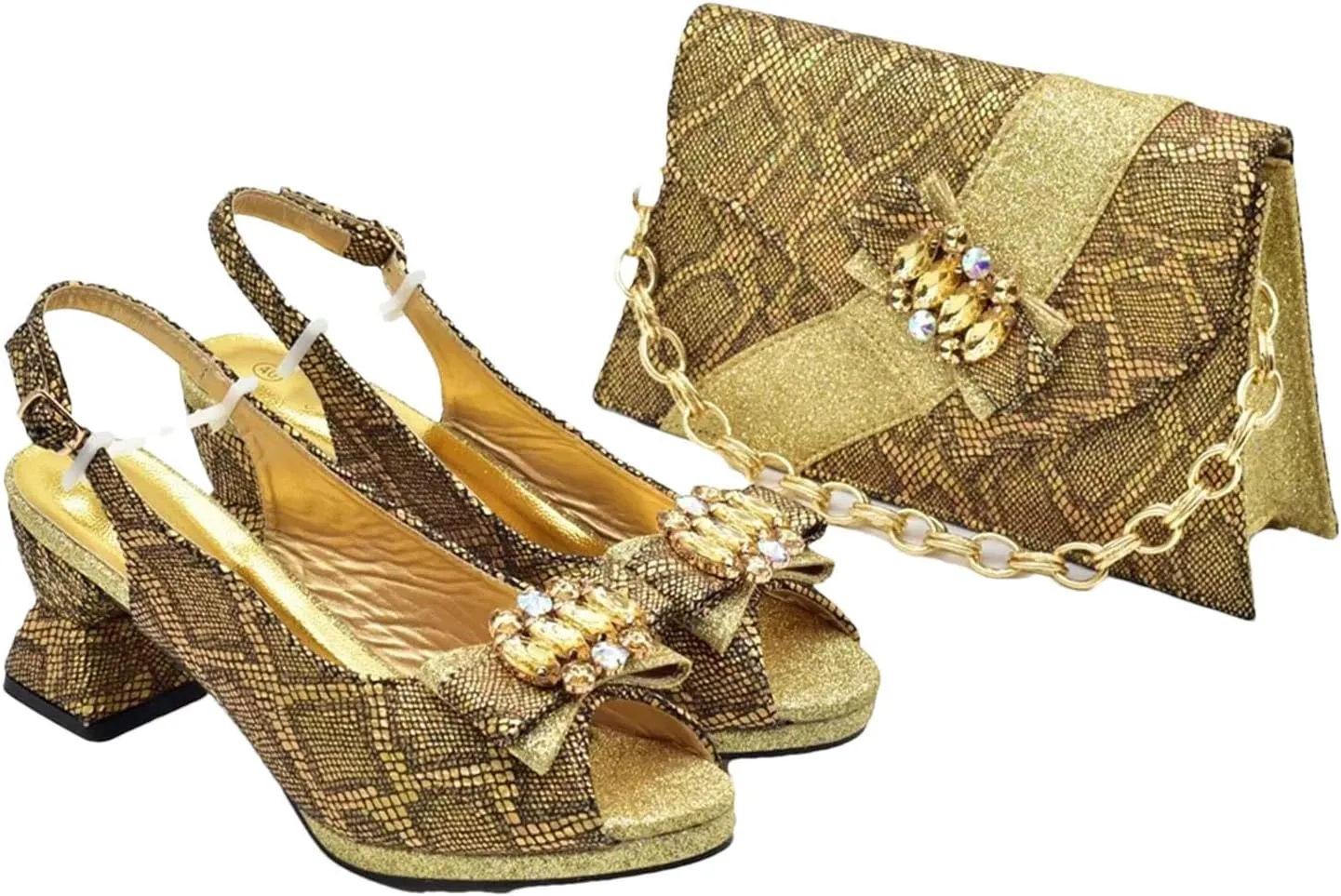 Women's Nigerian-Italian Wedding Set - Applique & Rhinestone-Embellished Luxury Collection