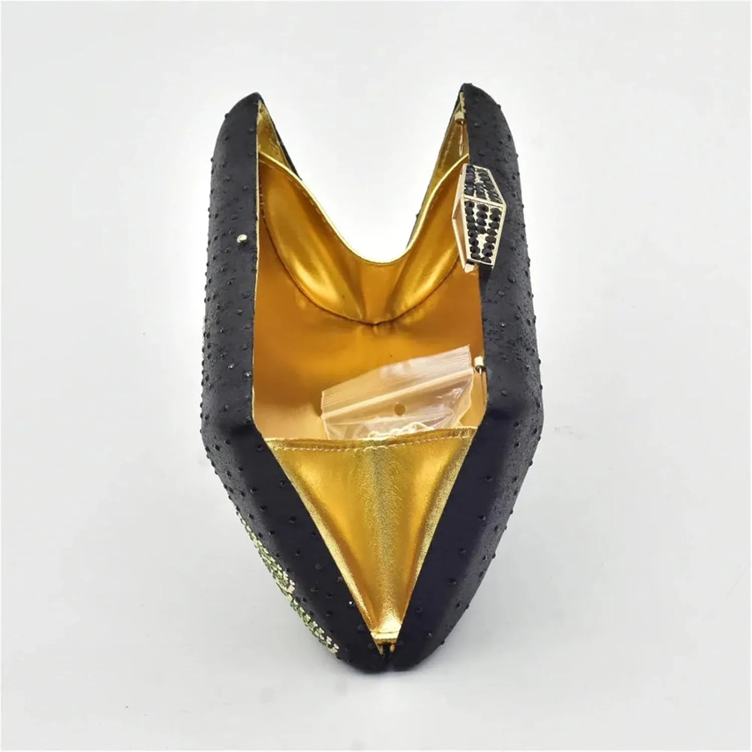 Women's Nigerian-Italian Wedding Set - Slip-On Rhinestone Pumps & Clutch for Nigerian Bridal Celebrations