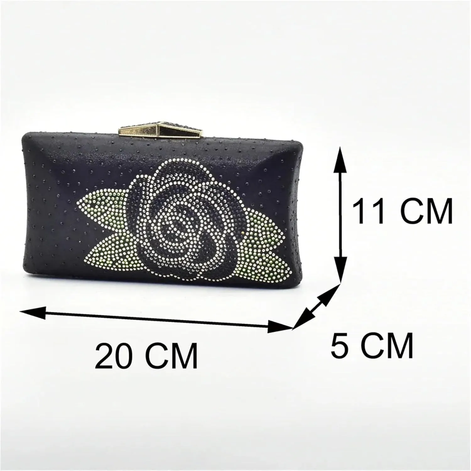 Women's Nigerian-Italian Wedding Set - Slip-On Rhinestone Pumps & Clutch for Nigerian Bridal Celebrations