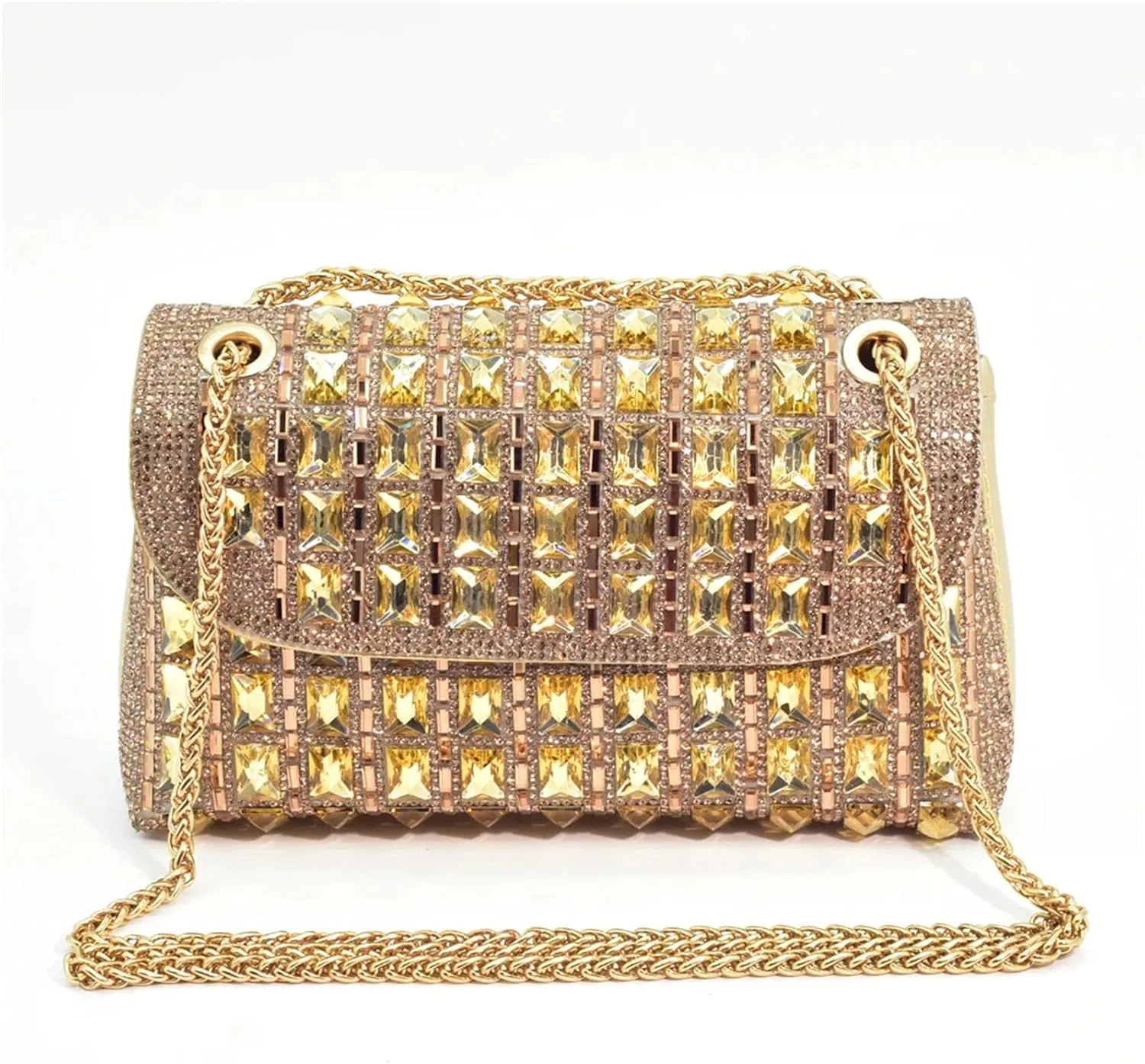 Women's Nigerian Luxury Bridal Set - Crystal-Embellished Shoes & Italian Clutch Bag