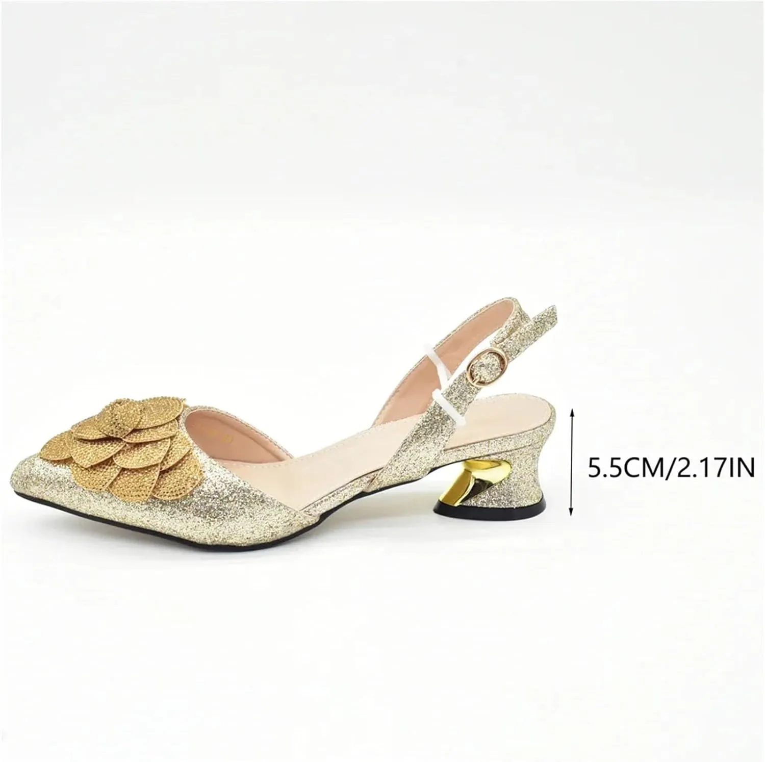 Women's Nigerian Party Set - Italian Rhinestone Heels & Handbag for Weddings